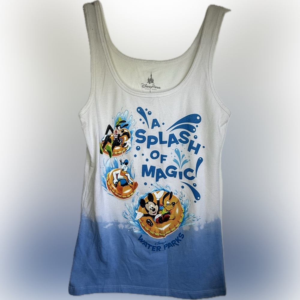 Disney Parks 'A Splash of Magic' Disney Water Parks Tank Top Women's Size Large